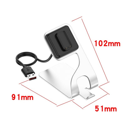 For Fitbit Charge 6 / Luxe Portable Magnetic Metal Charger Holder(Silver) by bashfashion