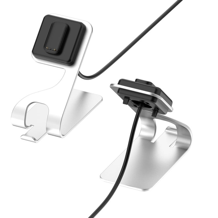 For Fitbit Charge 6 / Luxe Portable Magnetic Metal Charger Holder(Silver) by bashfashion