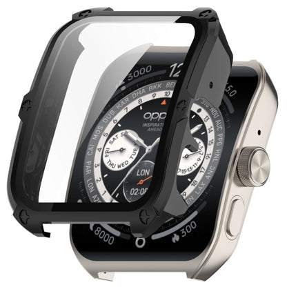 For OPPO Watch 4 Pro PC + Tempered Film Integrated Watch Protective Case(Black) by bashfashion