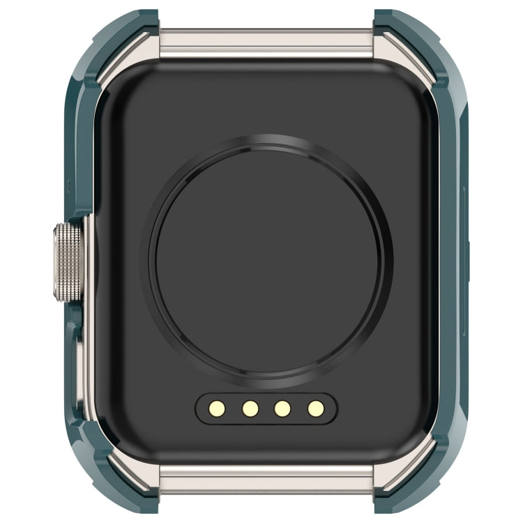 For OPPO Watch 4 Pro PC + Tempered Film Integrated Watch Protective Case(Pine Green) by bashfashion