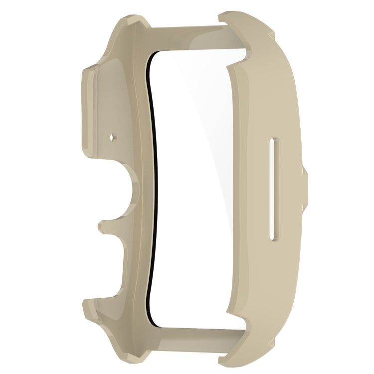 For OPPO Watch 4 Pro PC + Tempered Film Integrated Watch Protective Case(Ivory White) by bashfashion