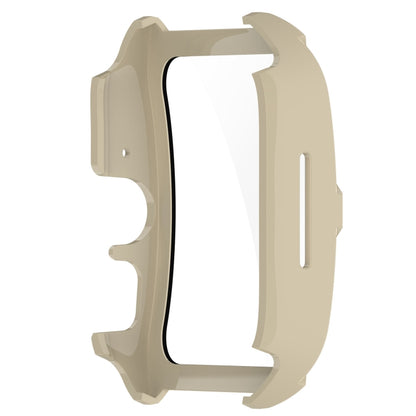 For OPPO Watch 4 Pro PC + Tempered Film Integrated Watch Protective Case(Ivory White) by bashfashion
