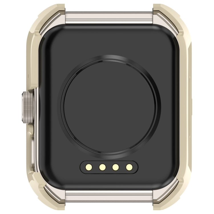 For OPPO Watch 4 Pro PC + Tempered Film Integrated Watch Protective Case(Ivory White) by bashfashion