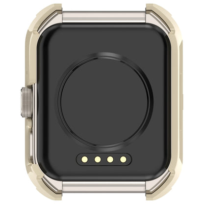 For OPPO Watch 4 Pro PC + Tempered Film Integrated Watch Protective Case(Ivory White) by bashfashion