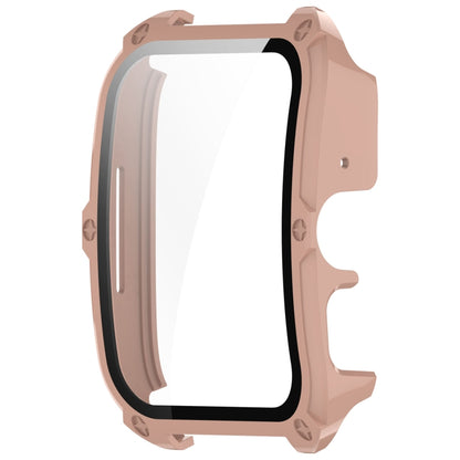 For OPPO Watch 4 Pro PC + Tempered Film Integrated Watch Protective Case(Pink) by bashfashion