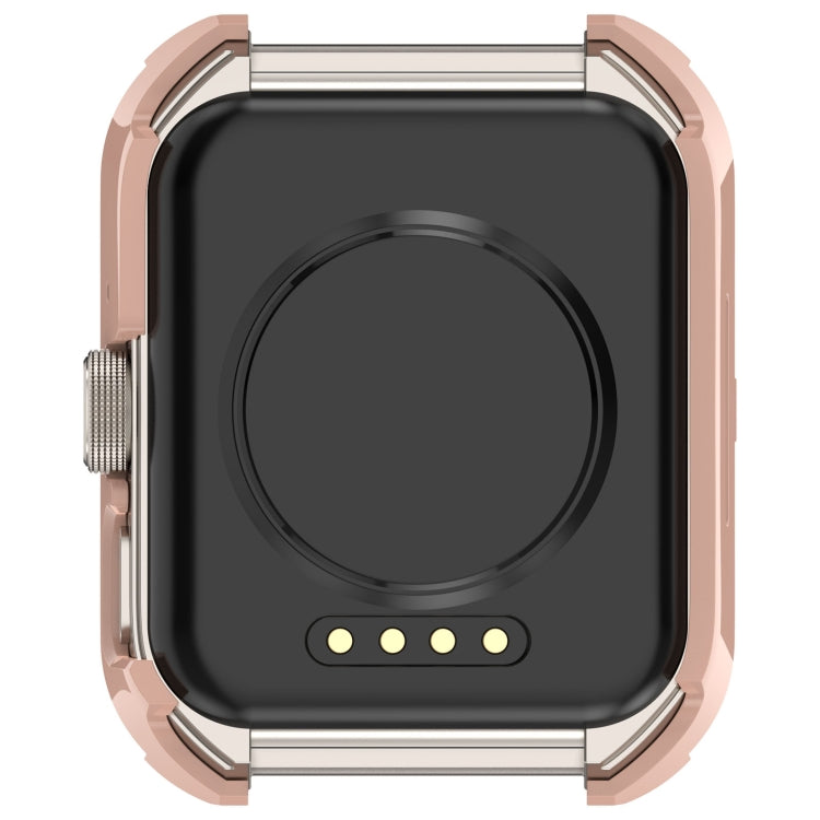 For OPPO Watch 4 Pro PC + Tempered Film Integrated Watch Protective Case(Pink) by bashfashion