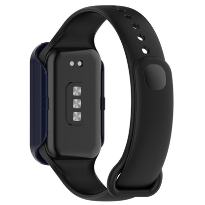 For Xiaomi Smart Band 8 Active / Redmi Band 2 PC + Tempered Film Integrated Watch Protective Case(Ink Blue) by bashfashion