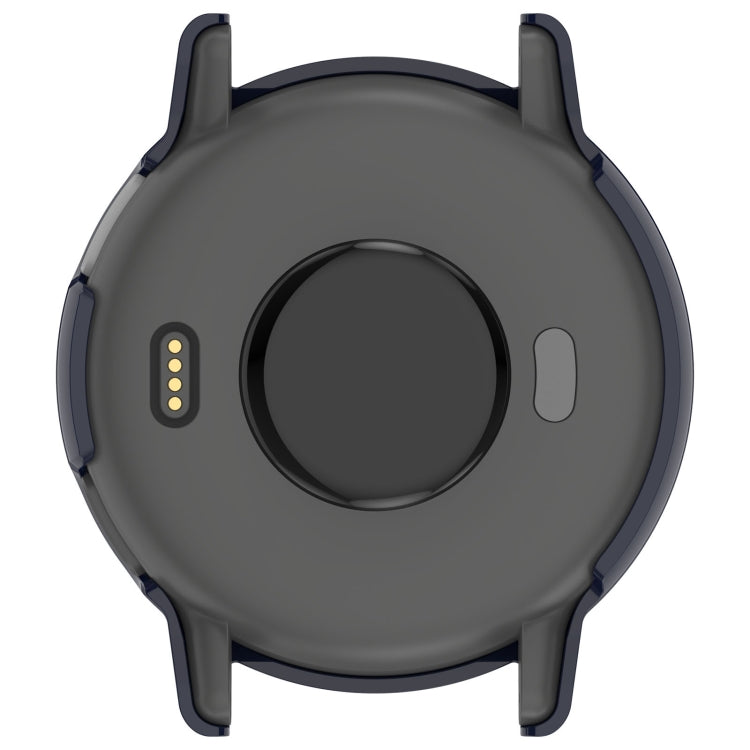 For Garmin vivoactive 5 / Active 5 PC + Tempered Film Integrated Watch Protective Case(Blue) by bashfashion