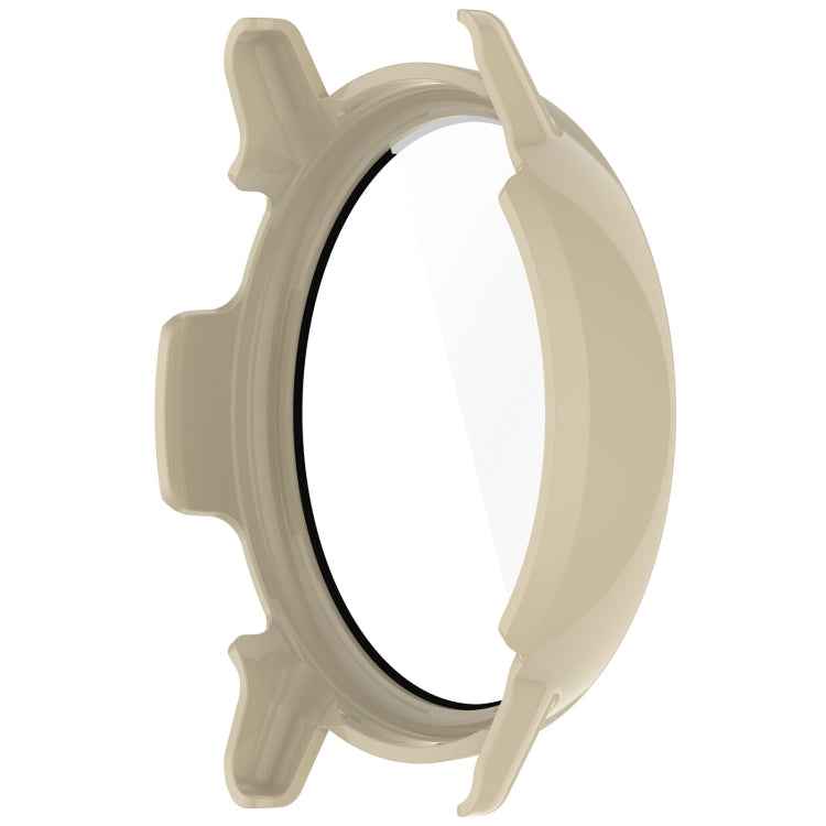 For Garmin vivoactive 5 / Active 5 PC + Tempered Film Integrated Watch Protective Case(Ivory) by bashfashion