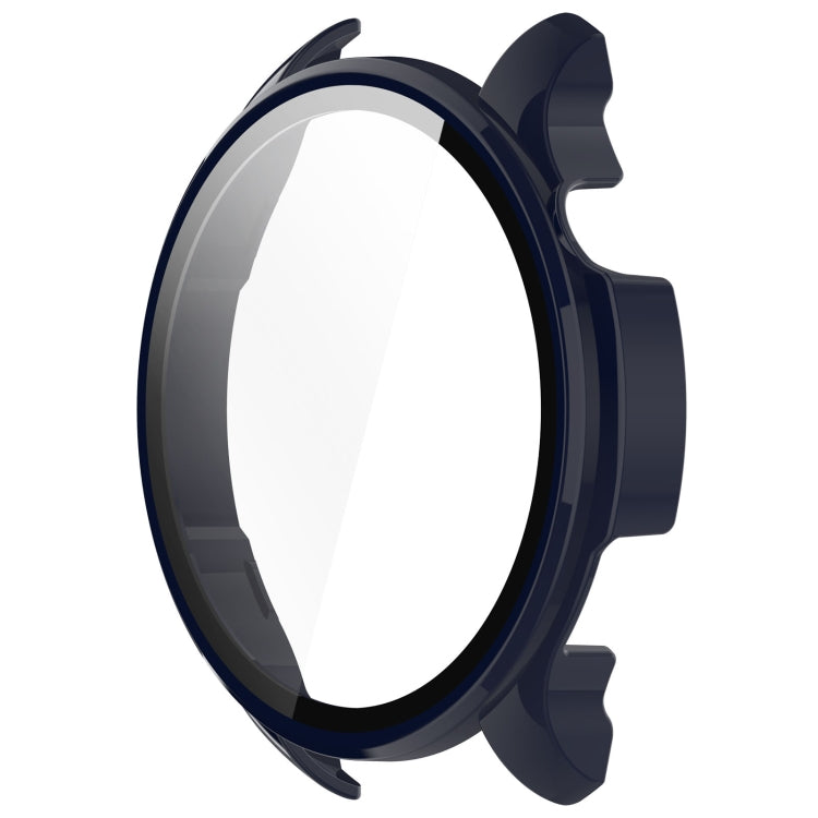 For Amazfit Balance A2286 PC + Tempered Film Integrated Watch Protective Case(Ink Blue) by bashfashion