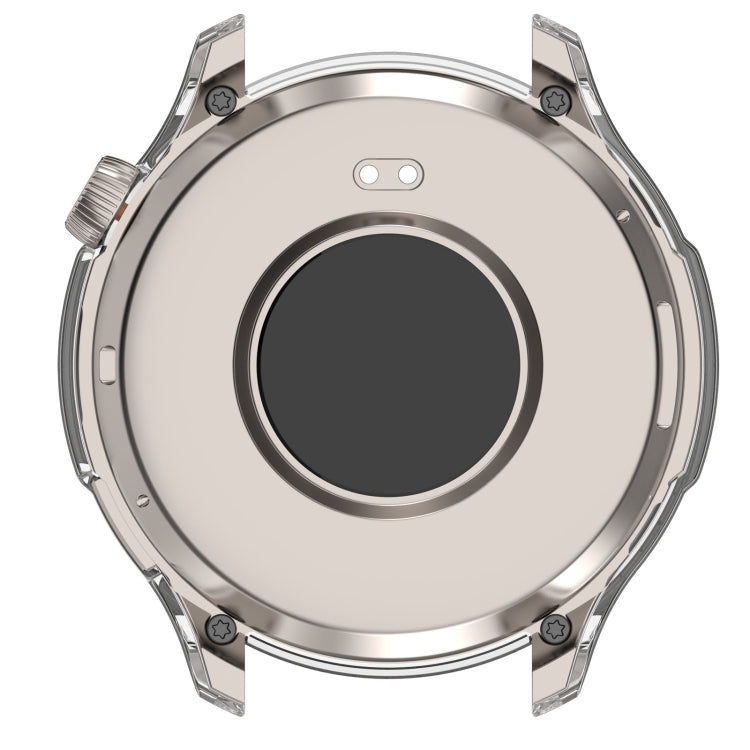 For Amazfit Balance A2286 PC + Tempered Film Integrated Watch Protective Case(Transparent White) by bashfashion
