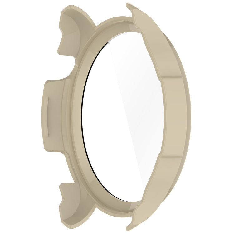 For Amazfit Balance A2286 PC + Tempered Film Integrated Watch Protective Case(Ivory White) by bashfashion