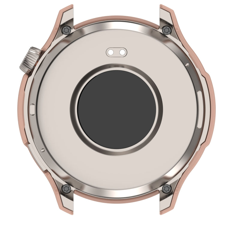 For Amazfit Balance A2286 PC + Tempered Film Integrated Watch Protective Case(Pink) by bashfashion