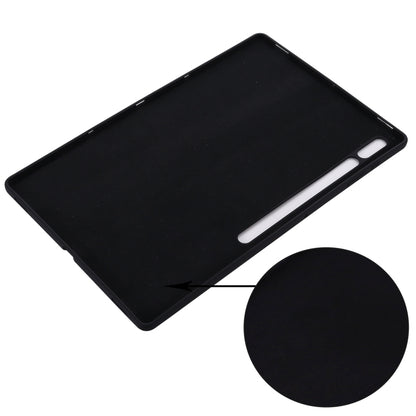 For Samsung Galaxy Tab S9 Ultra / S10 Ultra Pure Color Liquid Silicone Shockproof Tablet Case(Black) by bashfashion