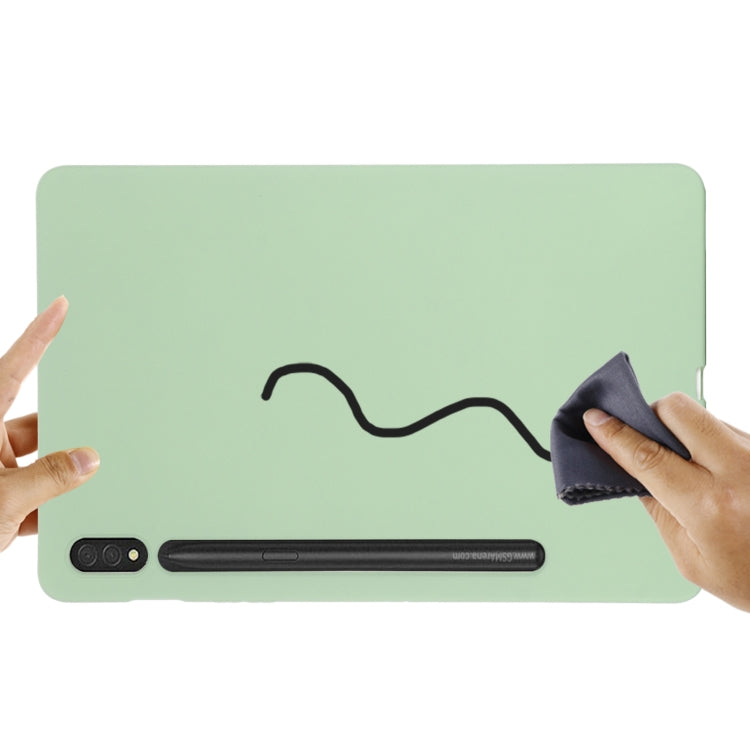 For Samsung Galaxy Tab S9 Ultra / S10 Ultra Pure Color Liquid Silicone Shockproof Tablet Case(Green) by bashfashion