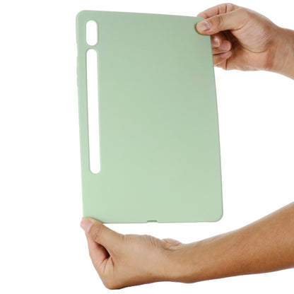 For Samsung Galaxy Tab S9 Ultra / S10 Ultra Pure Color Liquid Silicone Shockproof Tablet Case(Green) by bashfashion