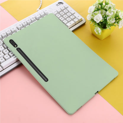 For Samsung Galaxy Tab S9 Ultra / S10 Ultra Pure Color Liquid Silicone Shockproof Tablet Case(Green) by bashfashion