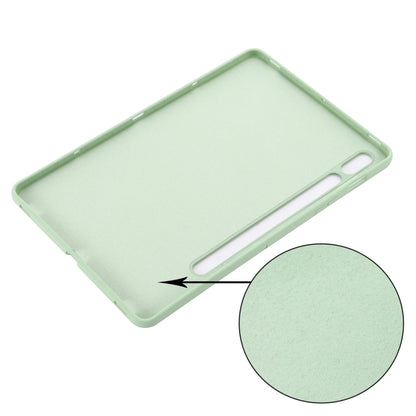 For Samsung Galaxy Tab S9 FE Pure Color Liquid Silicone Shockproof Tablet Case(Green) by bashfashion