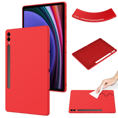 For Samsung Galaxy Tab S9+ Pure Color Liquid Silicone Shockproof Tablet Case(Red) by bashfashion