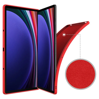 For Samsung Galaxy Tab S9+ Pure Color Liquid Silicone Shockproof Tablet Case(Red) by bashfashion