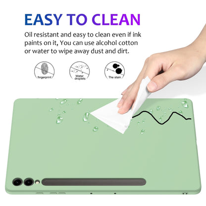 For Samsung Galaxy Tab S9+ Pure Color Liquid Silicone Shockproof Tablet Case(Green) by bashfashion