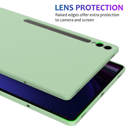 For Samsung Galaxy Tab S9+ Pure Color Liquid Silicone Shockproof Tablet Case(Green) by bashfashion