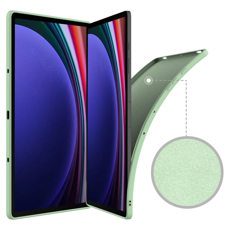 For Samsung Galaxy Tab S9+ Pure Color Liquid Silicone Shockproof Tablet Case(Green) by bashfashion