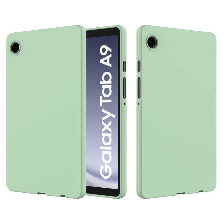 For Samsung Galaxy Tab A9 Pure Color Liquid Silicone Shockproof Tablet Case(Green) by bashfashion