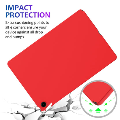 For Samsung Galaxy Tab A9+ Pure Color Liquid Silicone Shockproof Tablet Case(Red) by bashfashion