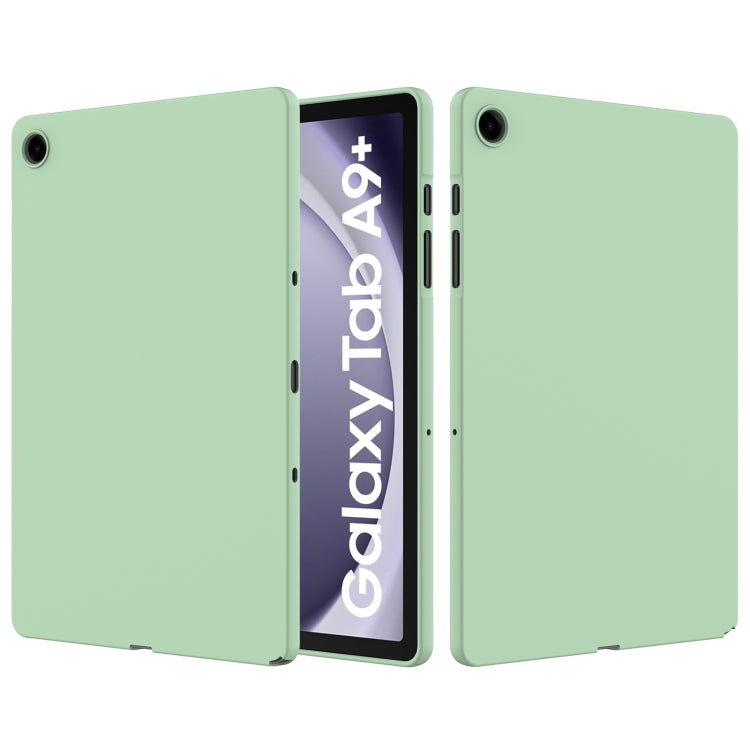For Samsung Galaxy Tab A9+ Pure Color Liquid Silicone Shockproof Tablet Case(Green) by bashfashion