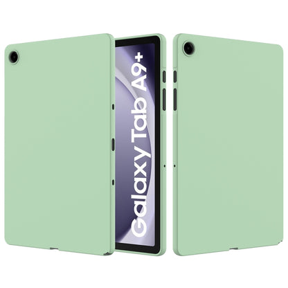 For Samsung Galaxy Tab A9+ Pure Color Liquid Silicone Shockproof Tablet Case(Green) by bashfashion