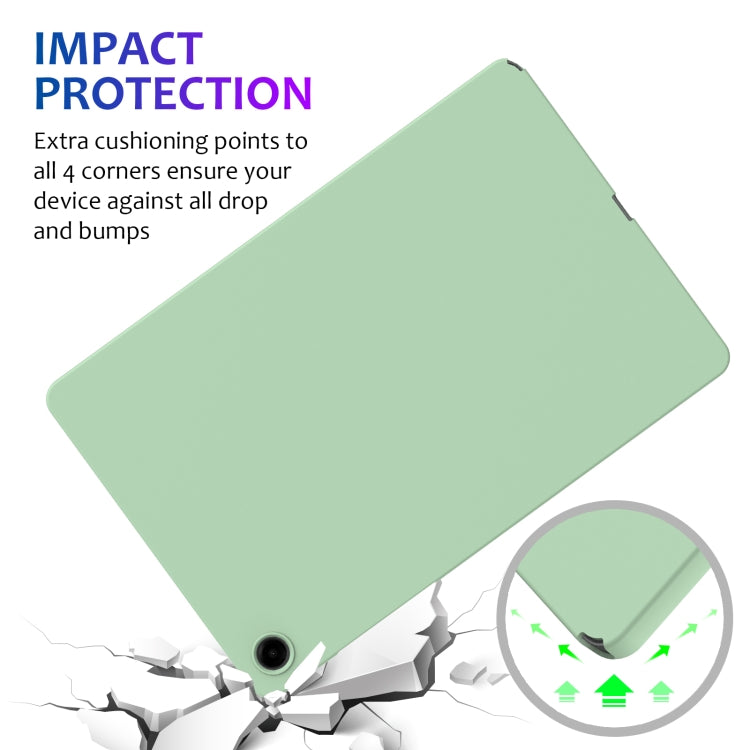 For Samsung Galaxy Tab A9+ Pure Color Liquid Silicone Shockproof Tablet Case(Green) by bashfashion