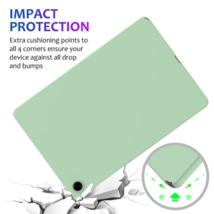 For Samsung Galaxy Tab A9+ Pure Color Liquid Silicone Shockproof Tablet Case(Green) by bashfashion