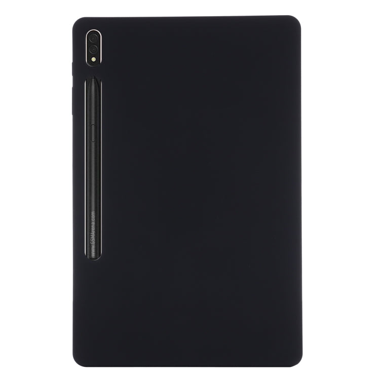 For Samsung Galaxy Tab S9 FE+ / S10+ Pure Color Liquid Silicone Shockproof Tablet Case(Black) by bashfashion