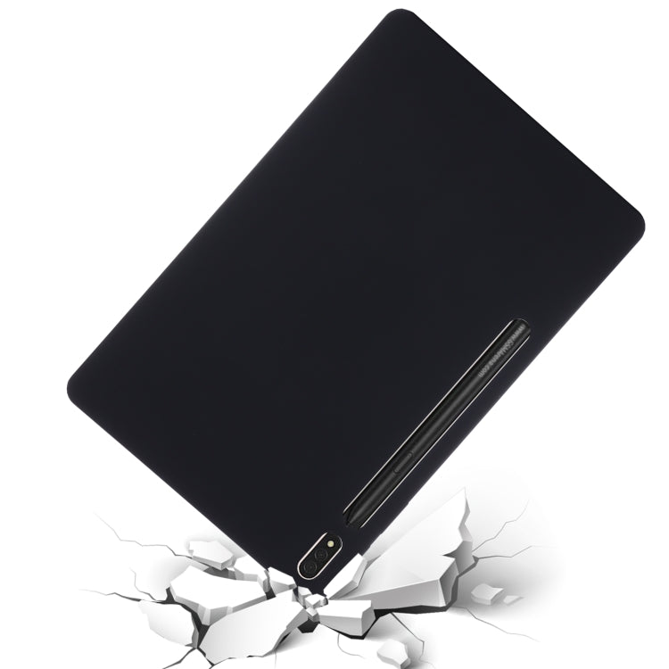 For Samsung Galaxy Tab S9 FE+ / S10+ Pure Color Liquid Silicone Shockproof Tablet Case(Black) by bashfashion