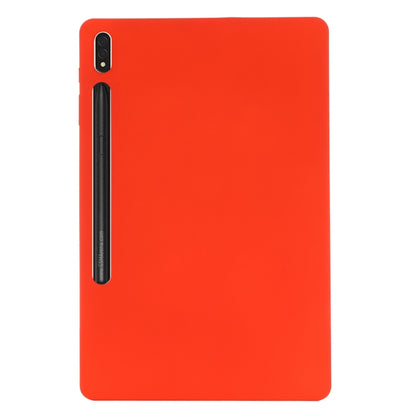 For Samsung Galaxy Tab S9 FE+ / S10+ Pure Color Liquid Silicone Shockproof Tablet Case(Red) by bashfashion