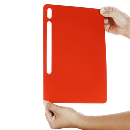 For Samsung Galaxy Tab S9 FE+ / S10+ Pure Color Liquid Silicone Shockproof Tablet Case(Red) by bashfashion