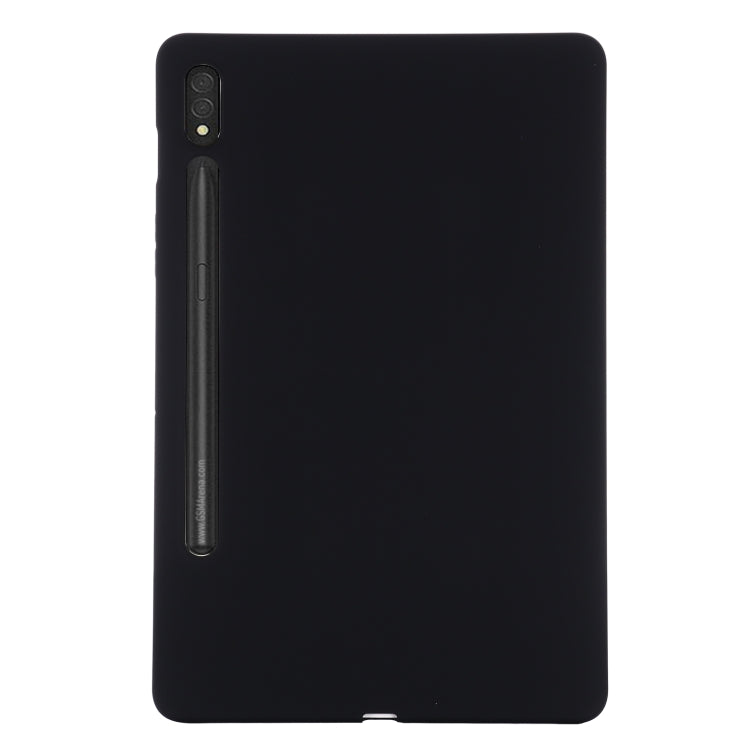 For Samsung Galaxy Tab S9 Pure Color Liquid Silicone Shockproof Tablet Case(Black) by bashfashion