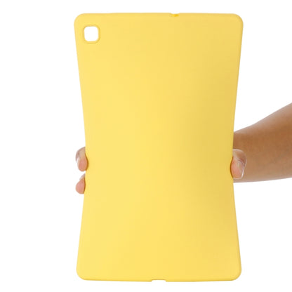 For Samsung Galaxy Tab S6 Lite 2024 Pure Color Liquid Silicone Shockproof Tablet Case(Yellow) by bashfashion