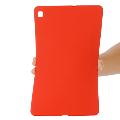 For Samsung Galaxy Tab S6 Lite 2024 Pure Color Liquid Silicone Shockproof Tablet Case(Red) by bashfashion