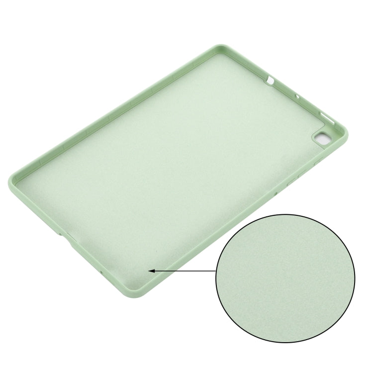 For Samsung Galaxy Tab S6 Lite 2024 Pure Color Liquid Silicone Shockproof Tablet Case(Green) by bashfashion