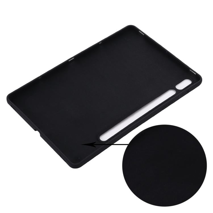 For Samsung Galaxy Tab S10 Lite 5G/S10/S10 FE Pure Color Liquid Silicone Shockproof Tablet Case(Black) by bashfashion