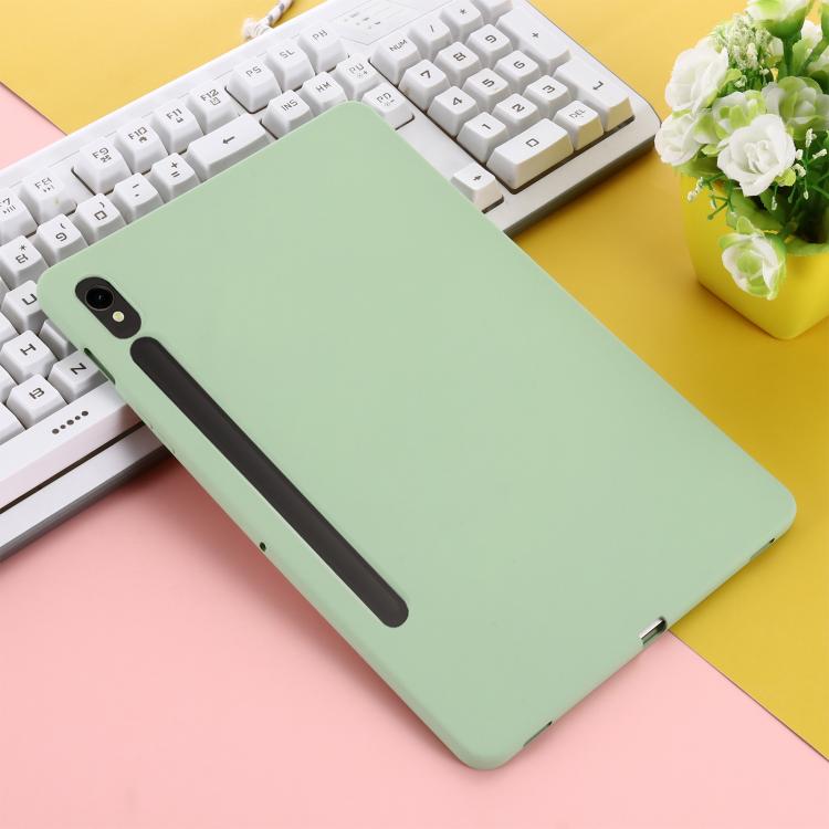 For Samsung Galaxy Tab S10 Lite 5G/S10/S10 FE Pure Color Liquid Silicone Shockproof Tablet Case(Green) by bashfashion