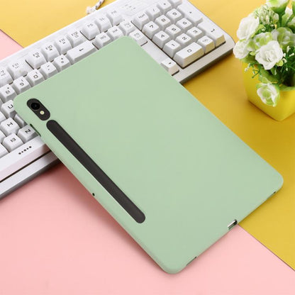 For Samsung Galaxy Tab S10 Lite 5G/S10/S10 FE Pure Color Liquid Silicone Shockproof Tablet Case(Green) by bashfashion