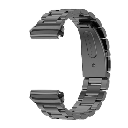 For Redmi Watch 3 Lite / Watch 3 Active Mijobs Three-Bead Metal Stainless Steel Watch Band(Black) by MIJOBS