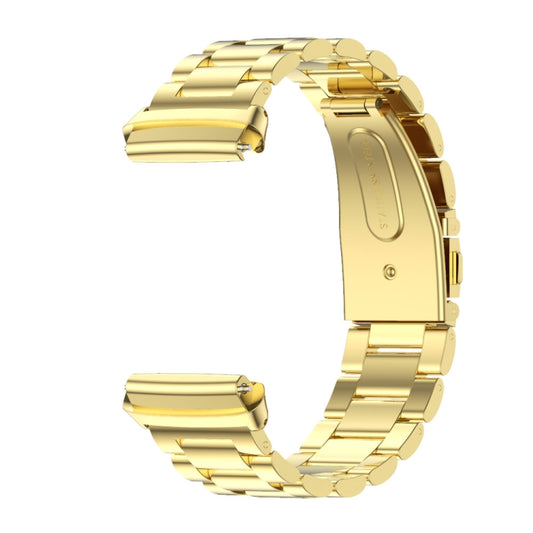 For Redmi Watch 3 Lite / Watch 3 Active Mijobs Three-Bead Metal Stainless Steel Watch Band(Gold) by MIJOBS