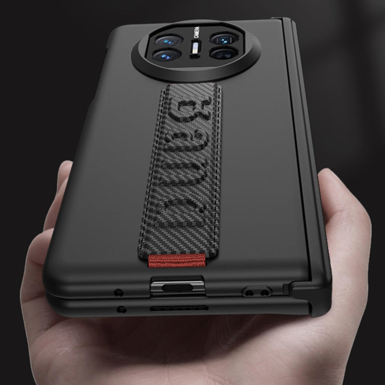 For Huawei Mate X5 GKK Wristband Integrated HD Film Magnetic Hinge Phone Case(Carbon Fiber) by GKK