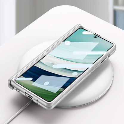 For Huawei Mate X5 GKK Wristband Integrated HD Film Magnetic Hinge Phone Case(Carbon Fiber) by GKK