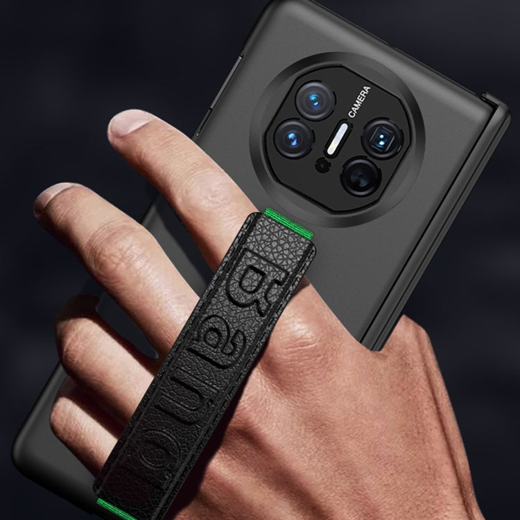 For Huawei Mate X5 GKK Wristband Integrated Privacy Film Magnetic Hinge Phone Case(Dark Green) by GKK