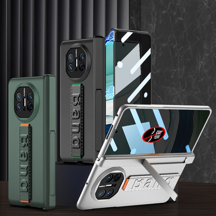 For Huawei Mate X5 GKK Wristband Integrated Privacy Film Magnetic Hinge Phone Case(Carbon Fiber) by GKK